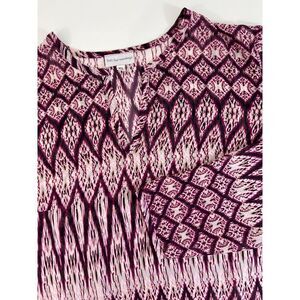 Soft Surroundings Top Womens XL Sheer Boho Pink Casual Layer Lightweight